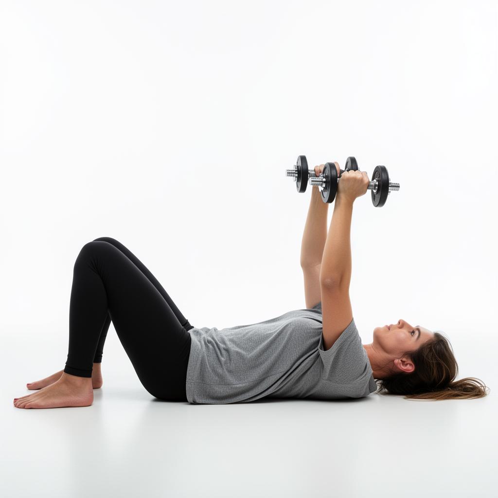 Demonstration of Dumbbell chest press